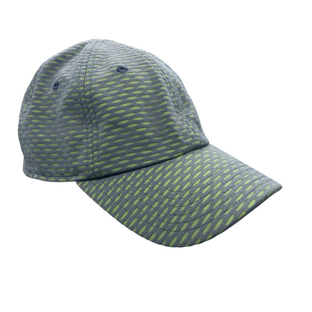 Athleta Womens Gray Lime Green Mesh‎ Running Hat Adjustable Athletic Cap 733010